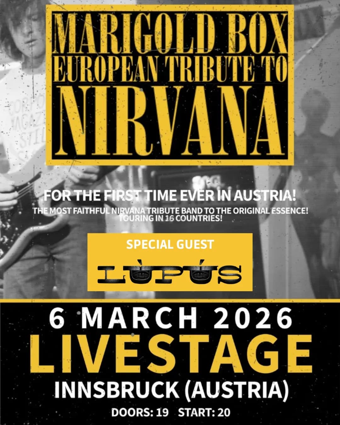 Marigold Box, the European Nirvana tribute, at LiveStage Innsbruck