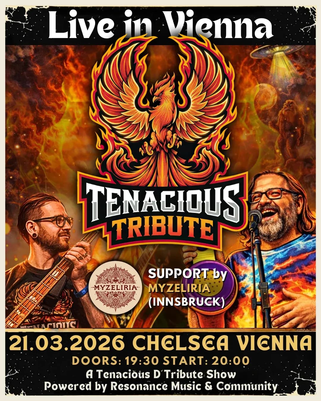 Tenacious Tribute live at Chelsea Vienna, 21 March 2026